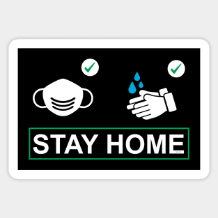 Wear a mask Wash Hands Stay Home Sticker